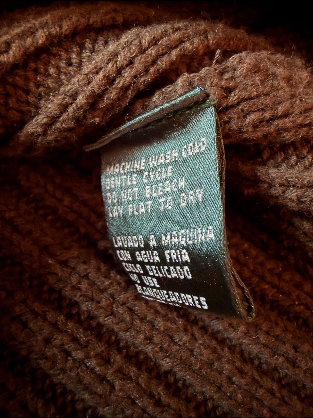 EUC Lauren Ralph Lauren Olive Green Ribbed Mock Neck Cotton Sweater Size 3X - Picture 8 of 8